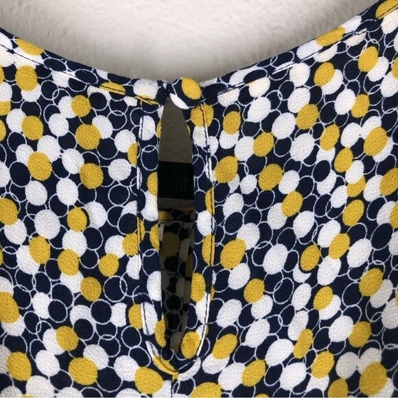 Boden Aurelia Tunic Top Mini Dress Blue Yellow Circles Dots Classic Sz 10 Long - Picture 6 of 8